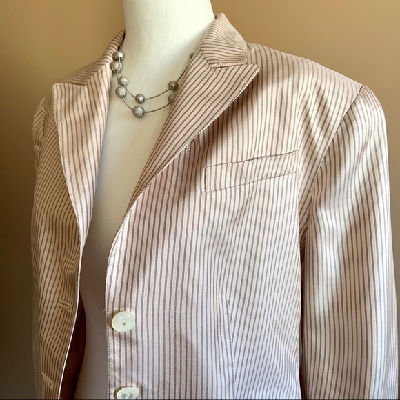Jones New York silk pinstriped jacket - Picture 3 of 10